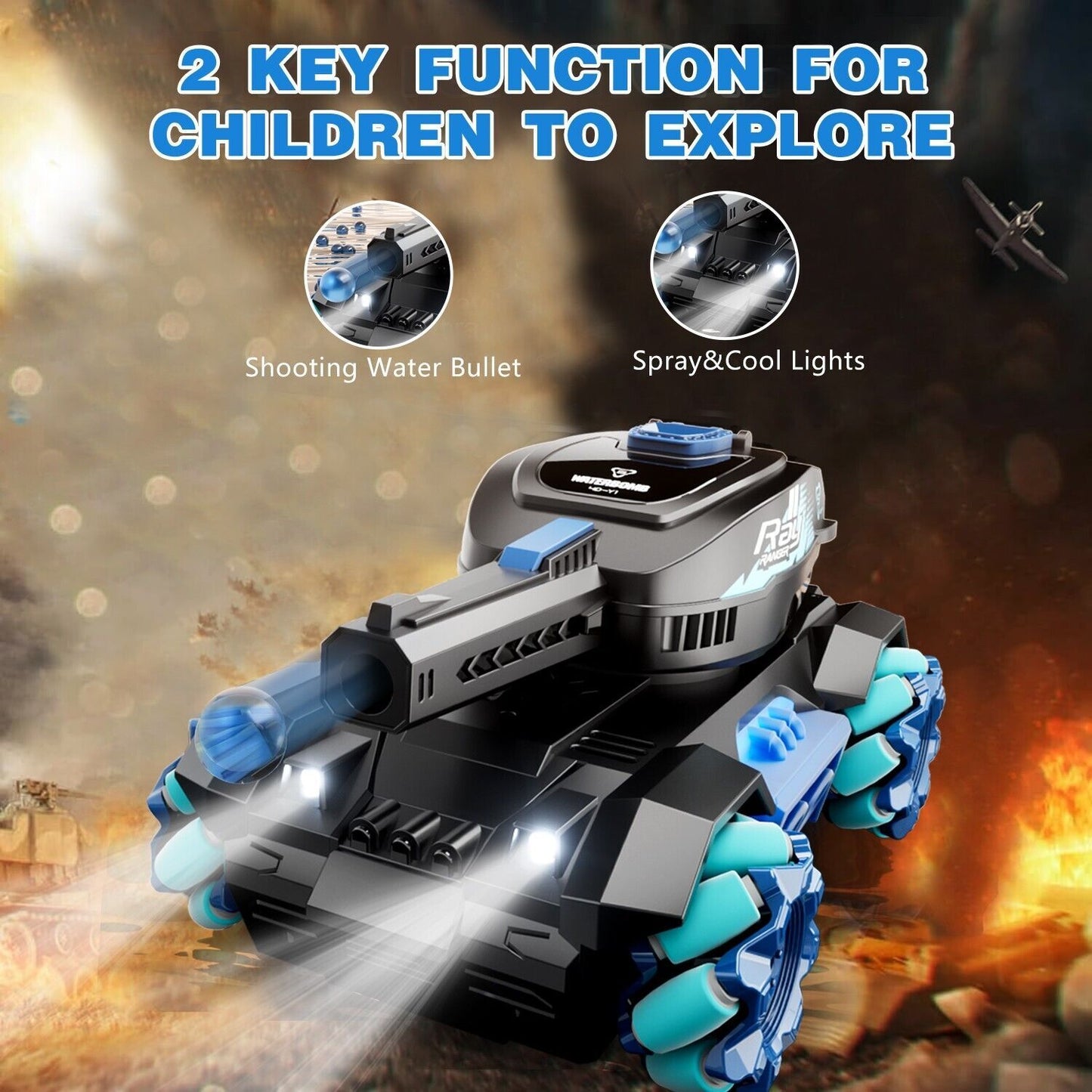 RC Tank Toys Four Wheel Drive With Gesture Control