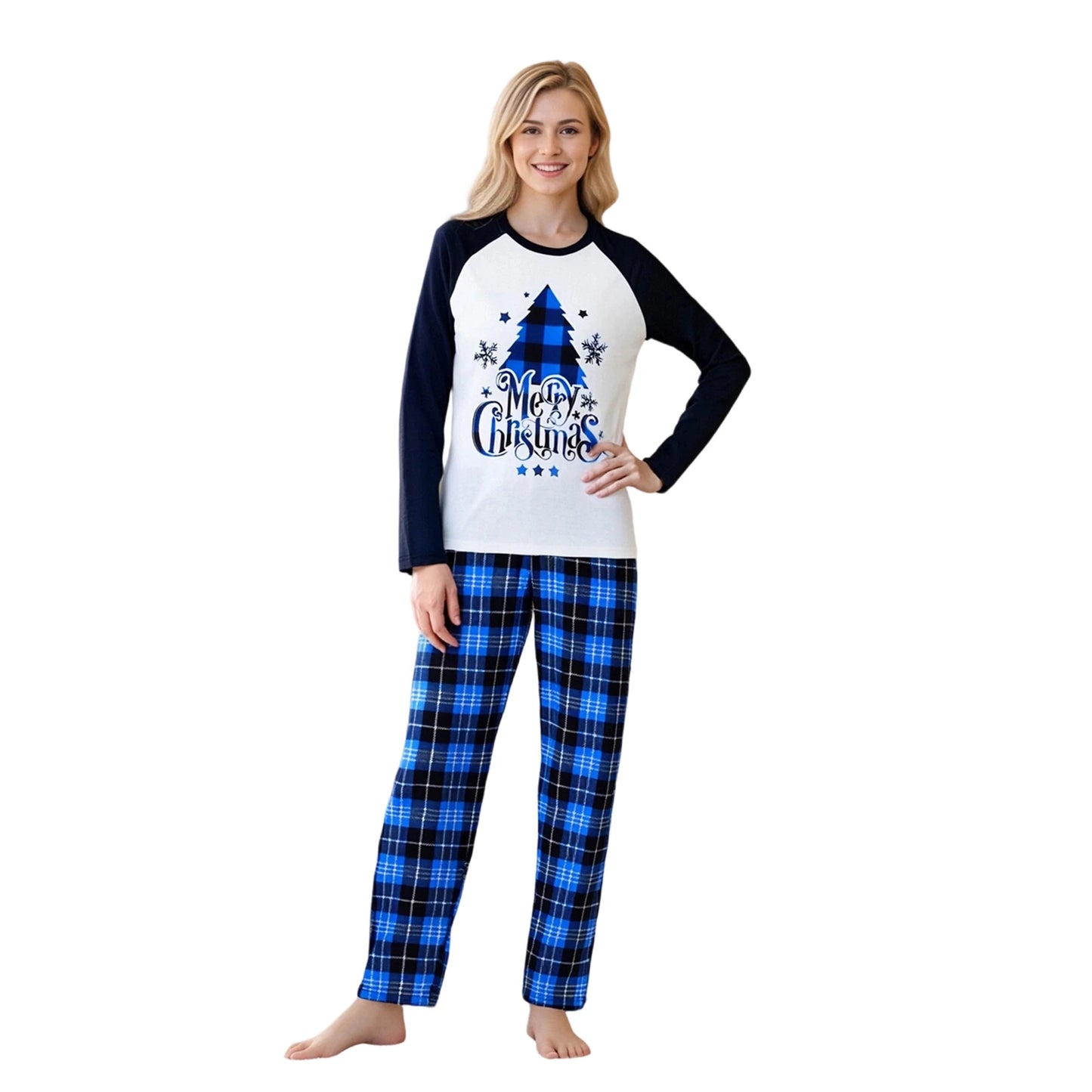 Festive Family Matching Pajamas Set with Reindeer Print