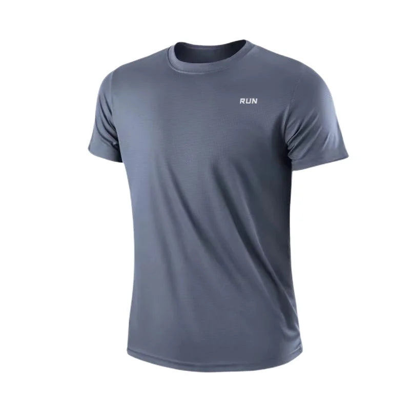 Men's Quick Dry Short Sleeve Gym Round Neck T-Shirt