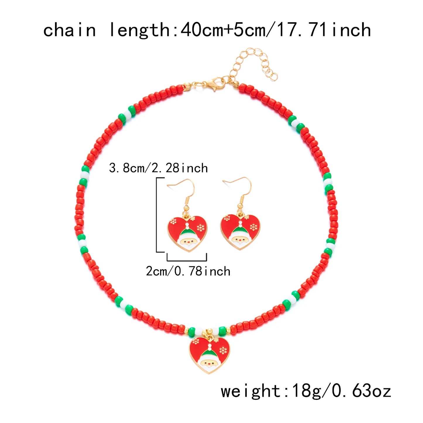 Christmas-Themed Colorful Jewelry Set