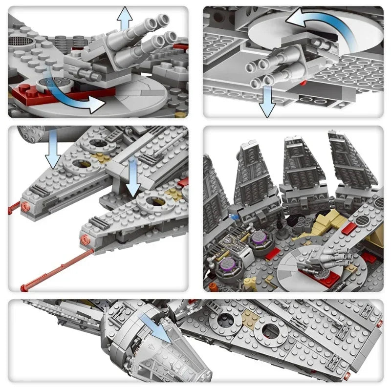 Space Millennium Falcon Ship Model Building Block Toy