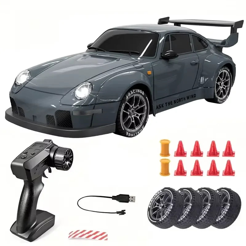 Remote Control Drift Car with Dual Drifting Tires and LED Lights