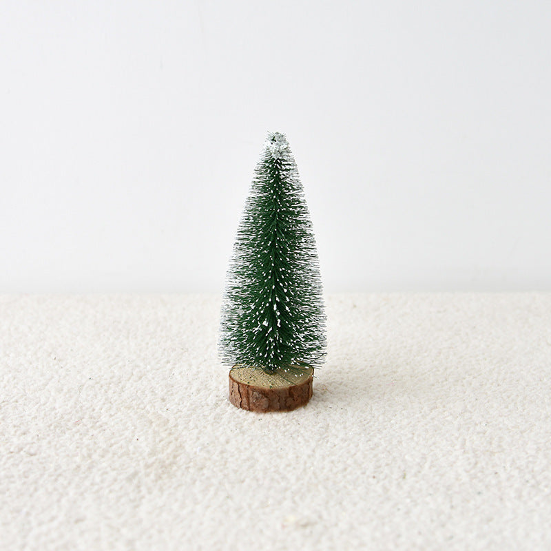 Mini Christmas Tree with Pine Needles Table Top Decoration