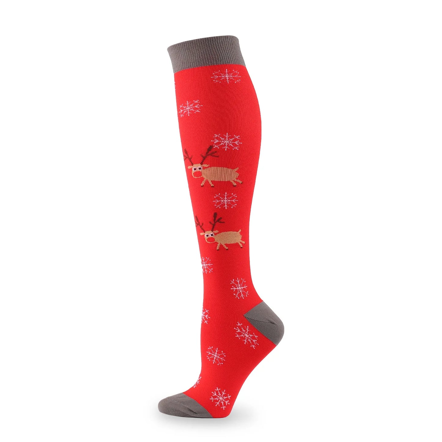Christmas Compression Knee High Socks For Women & Men