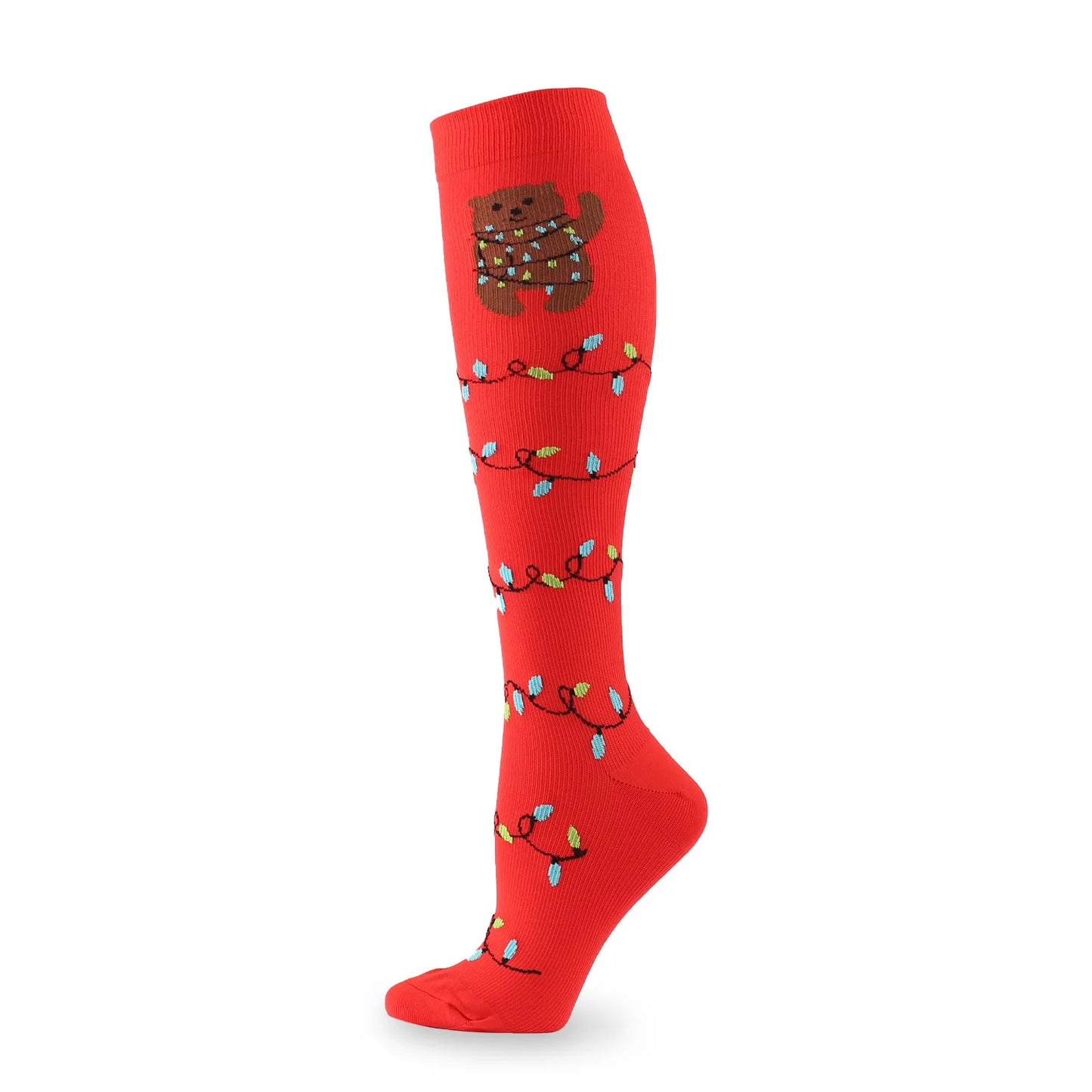 Christmas Compression Knee High Socks For Women & Men