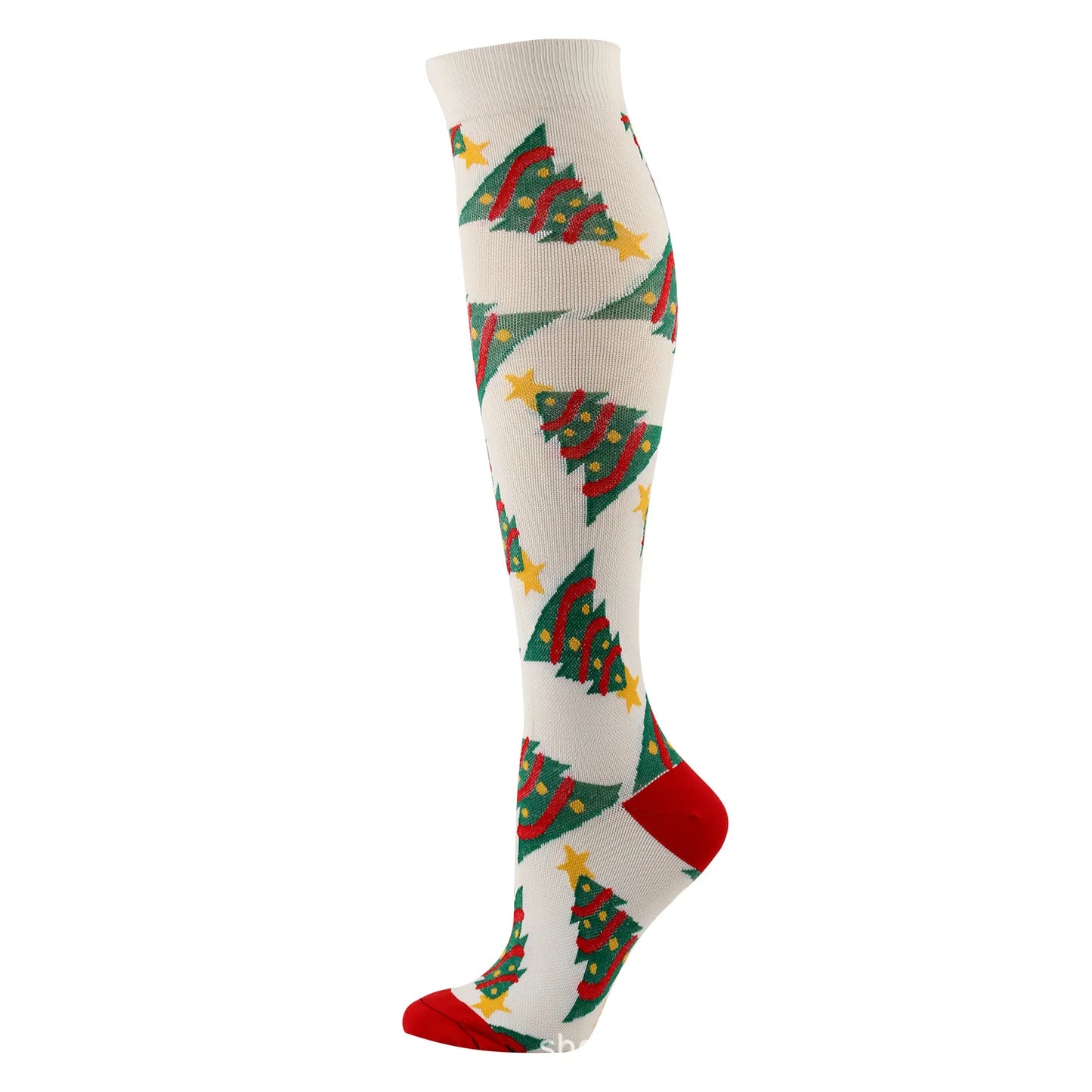 Christmas Compression Knee High Socks For Women & Men
