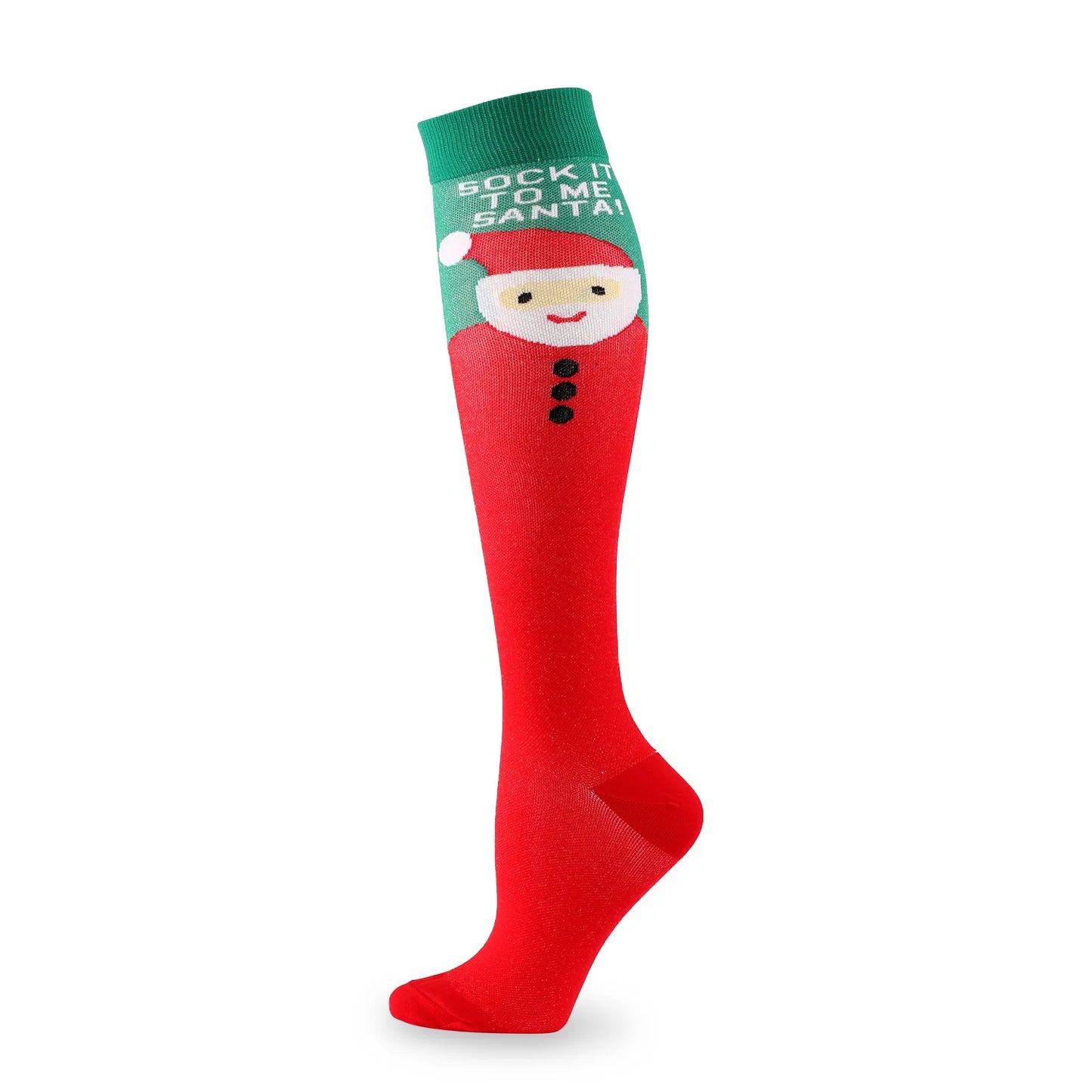 Christmas Compression Knee High Socks For Women & Men