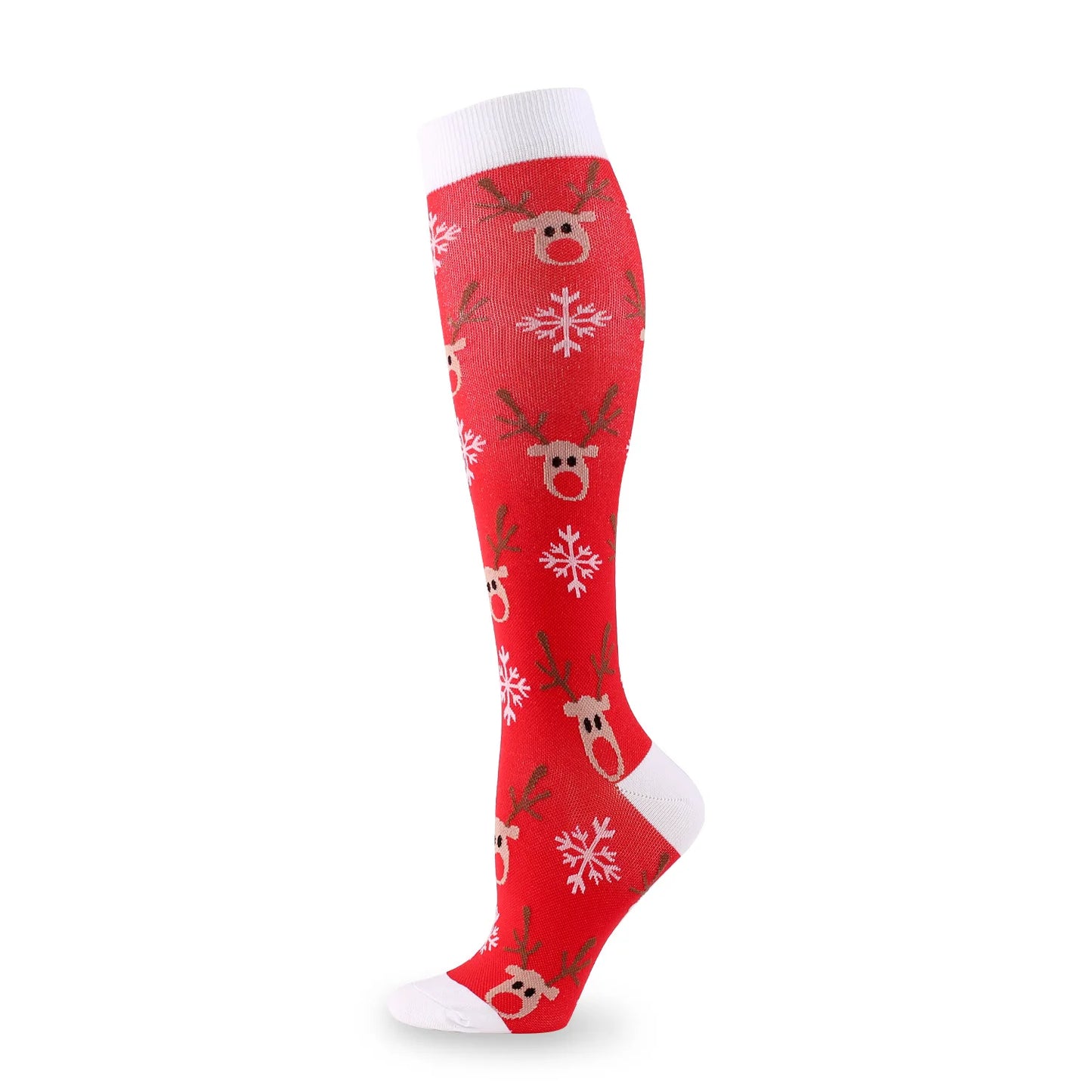 Christmas Compression Knee High Socks For Women & Men