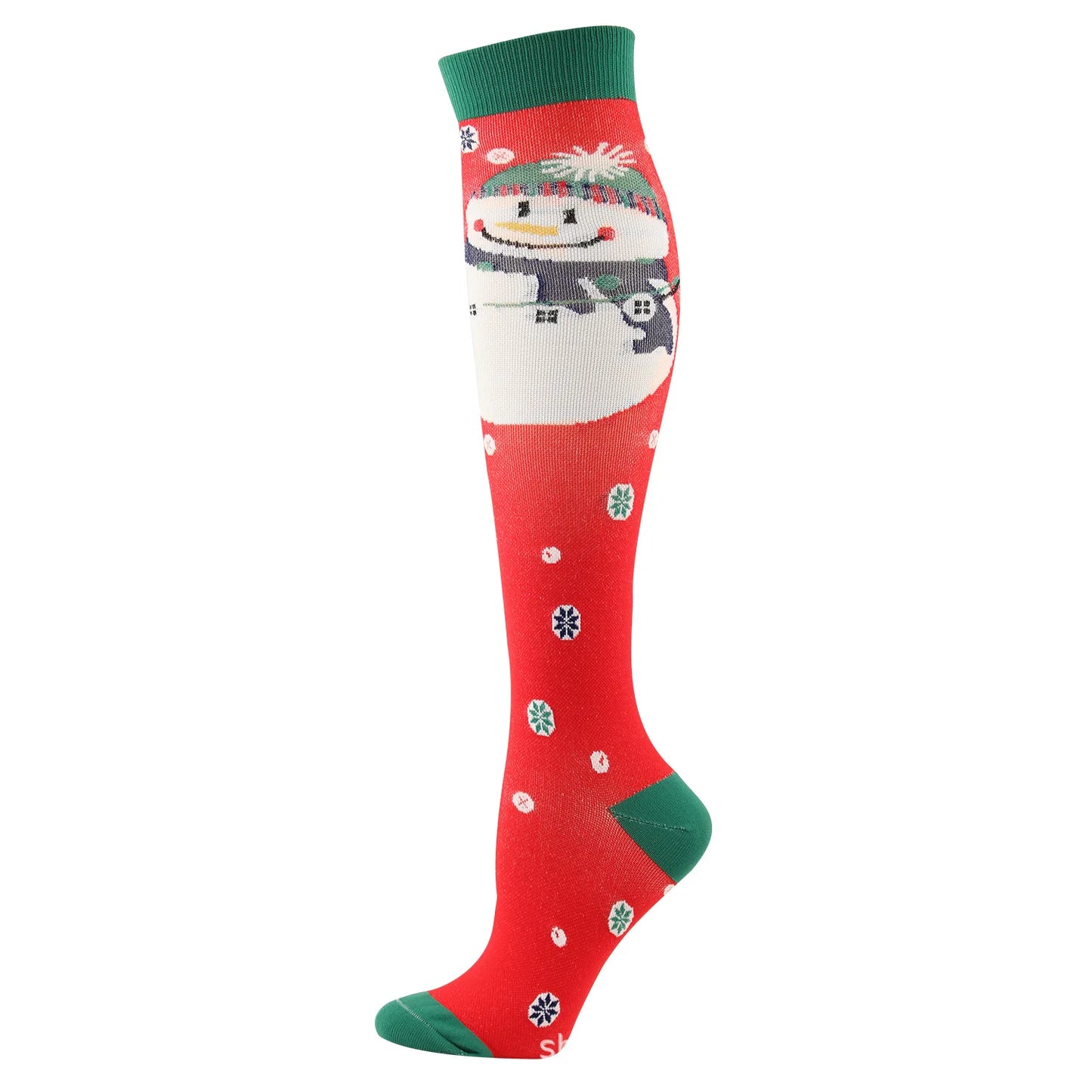 Christmas Compression Knee High Socks For Women & Men