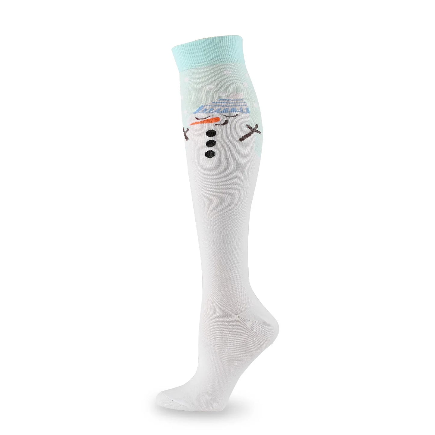 Christmas Compression Knee High Socks For Women & Men