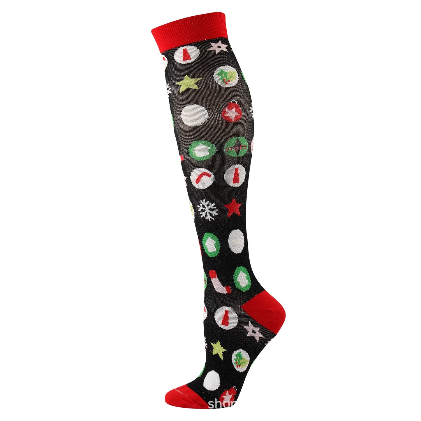 Christmas Compression Knee High Socks For Women & Men