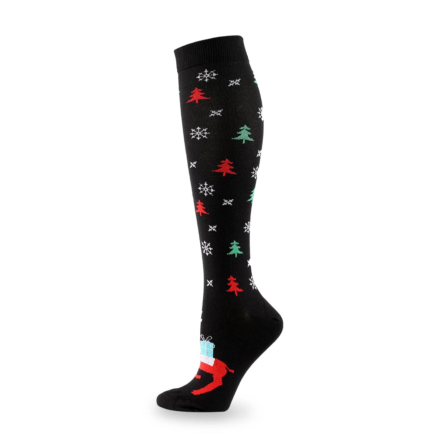Christmas Compression Knee High Socks For Women & Men