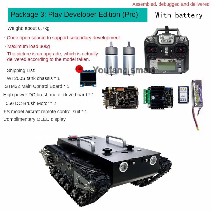 Remote Control Tank With Metal Track Shock Absorption
