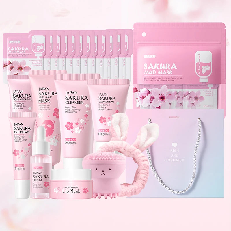 Sakura Skincare Set Moisturizing Anti-Aging Kit