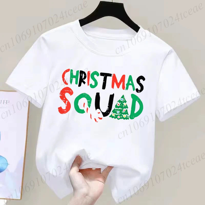 Children's Short Sleeve Christmas Themed T-shirt