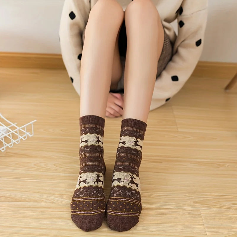 Christmas Unisex Warm Wool Socks [5pairs]