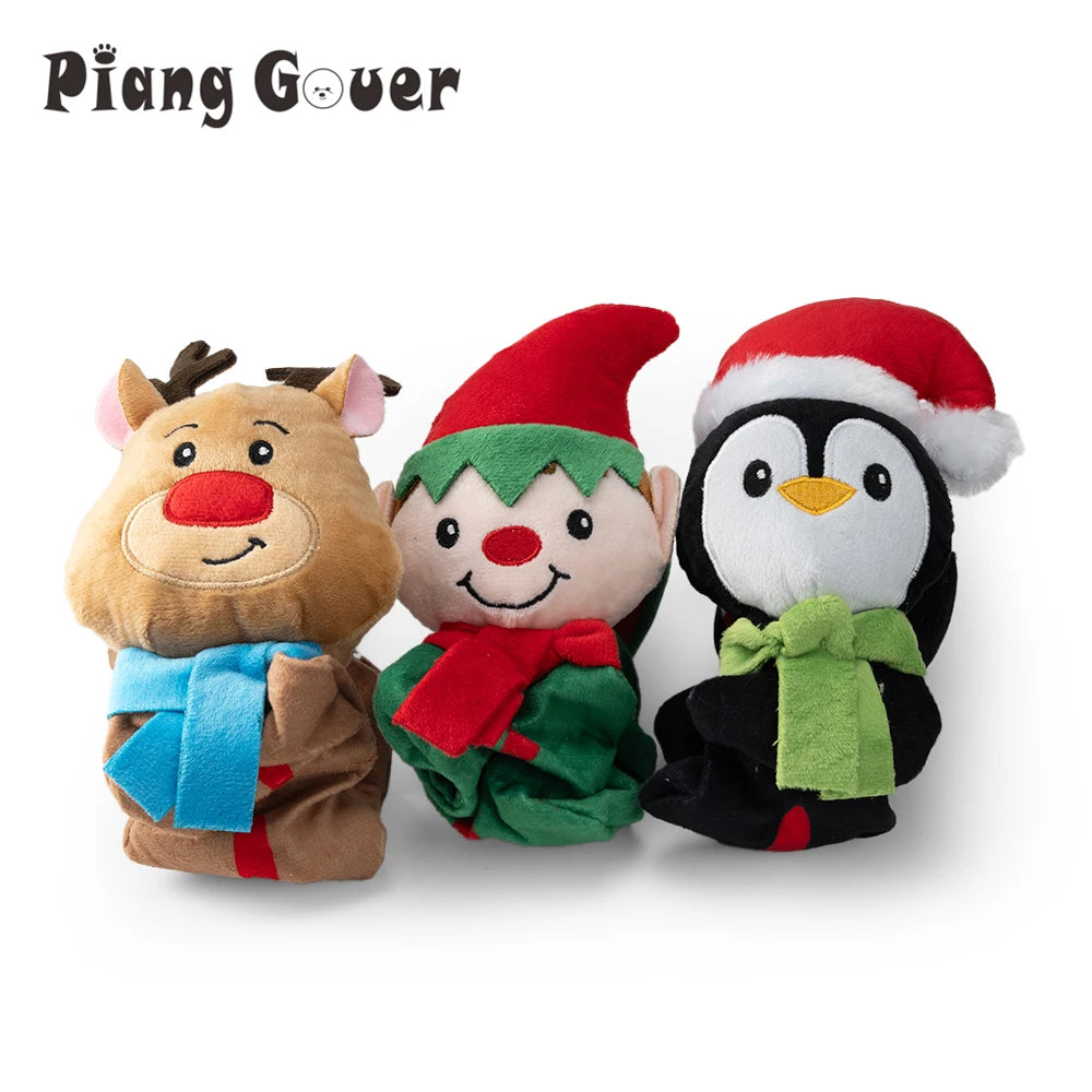Christmas Elf Penguin Squeaky Toy