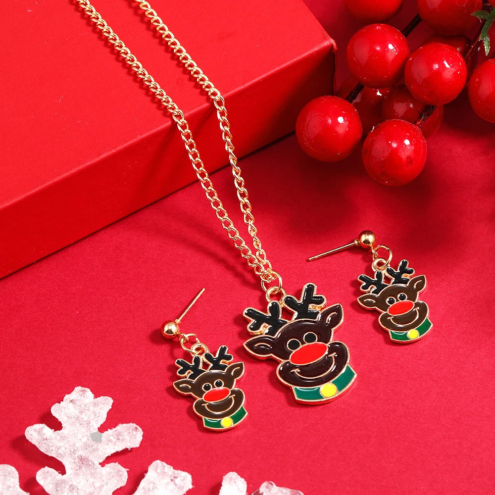New Trendy Christmas Jewelry Set
