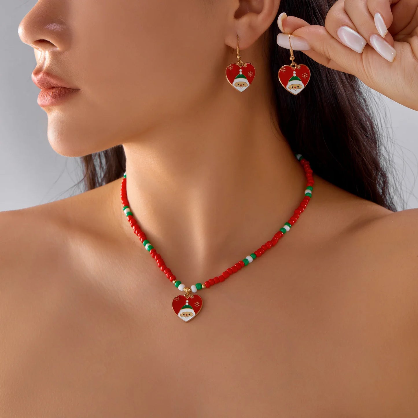 Christmas-Themed Colorful Jewelry Set