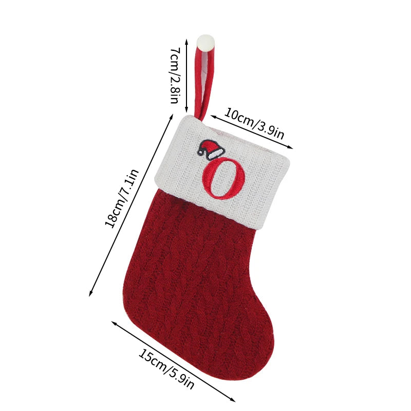 Christmas Knitted Stockings With Letters