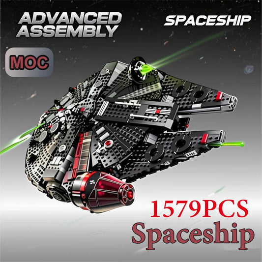 Dark Falcon Star Ship Building Blocks With Creative Architecture