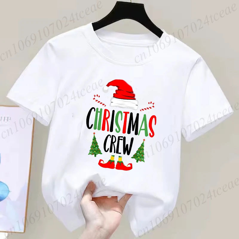 Children's Short Sleeve Christmas Themed T-shirt