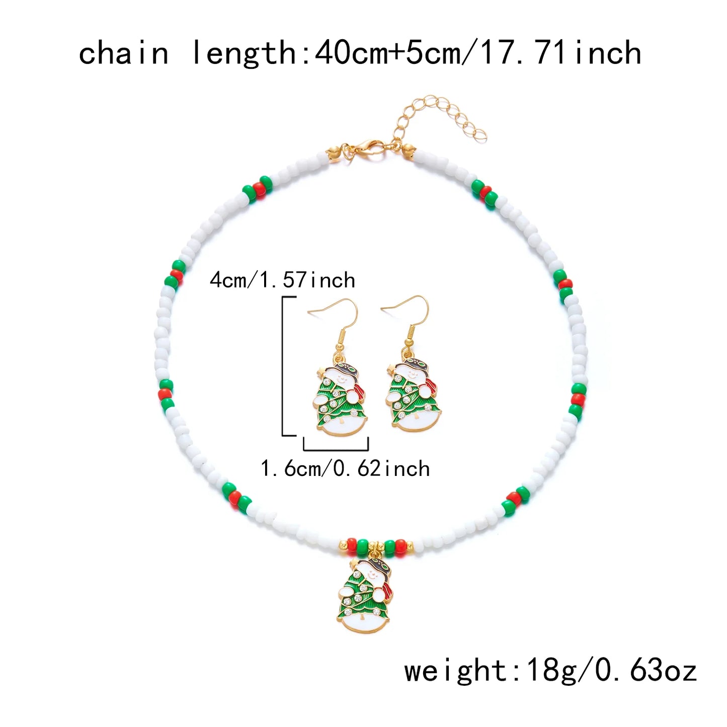 Christmas-Themed Colorful Jewelry Set