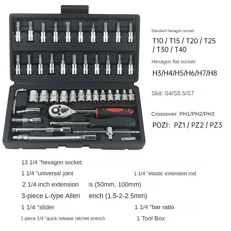 Car Repair Tool Kit 46/53 Piece/Set