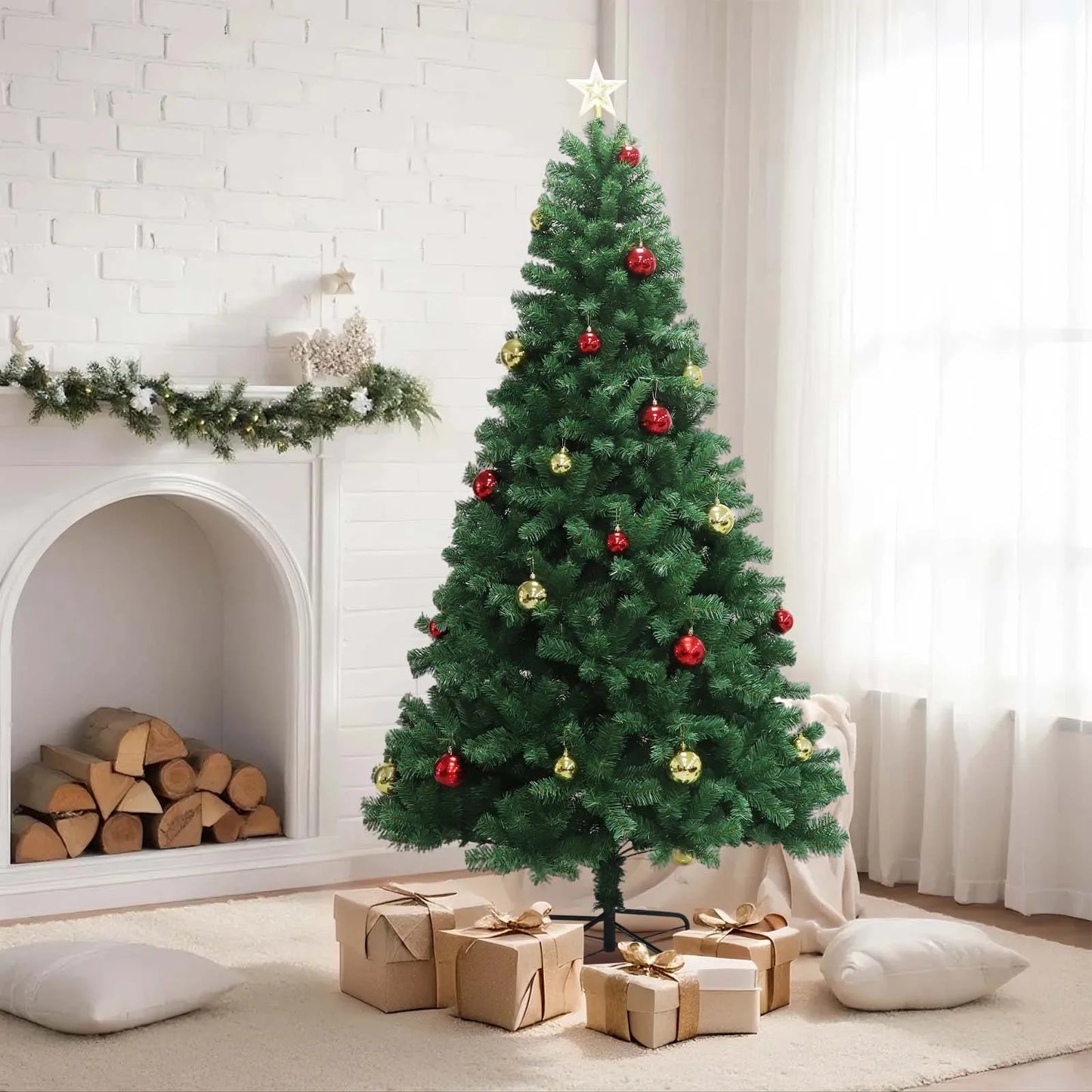 Artificial Christmas Tree with Remote Controlled Lights [6/7 ft]
