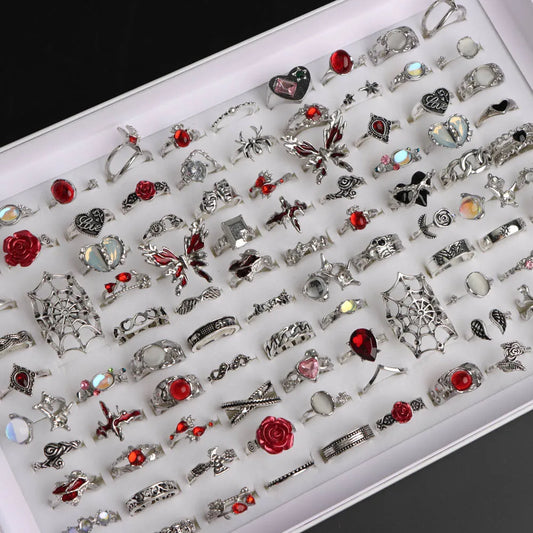 Vintage Multicolor Rings 20/30/50Pcs