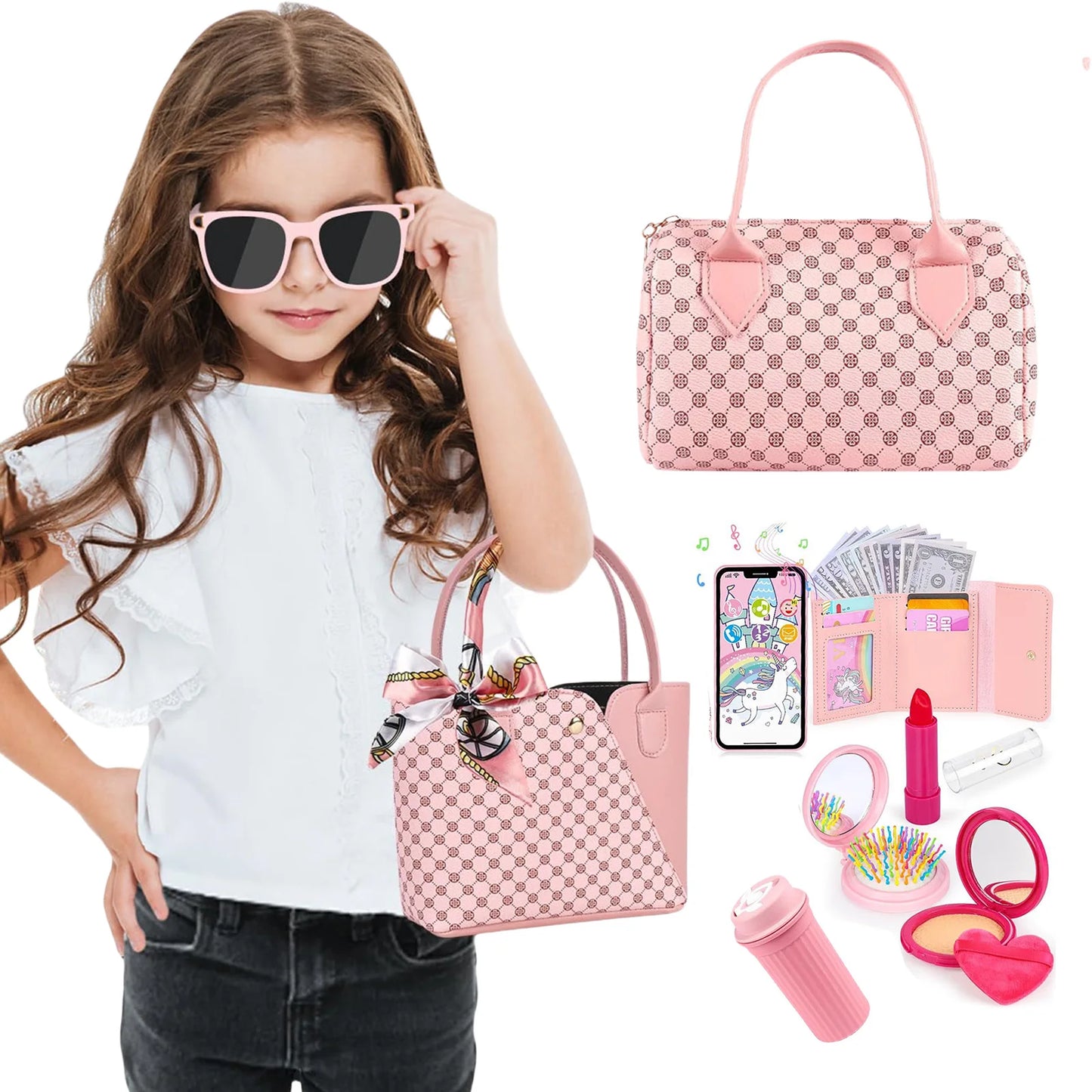 32pcs Girls Play Purse Toy Set