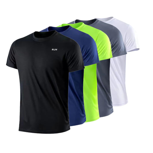 Men's Quick Dry Short Sleeve Gym Round Neck T-Shirt