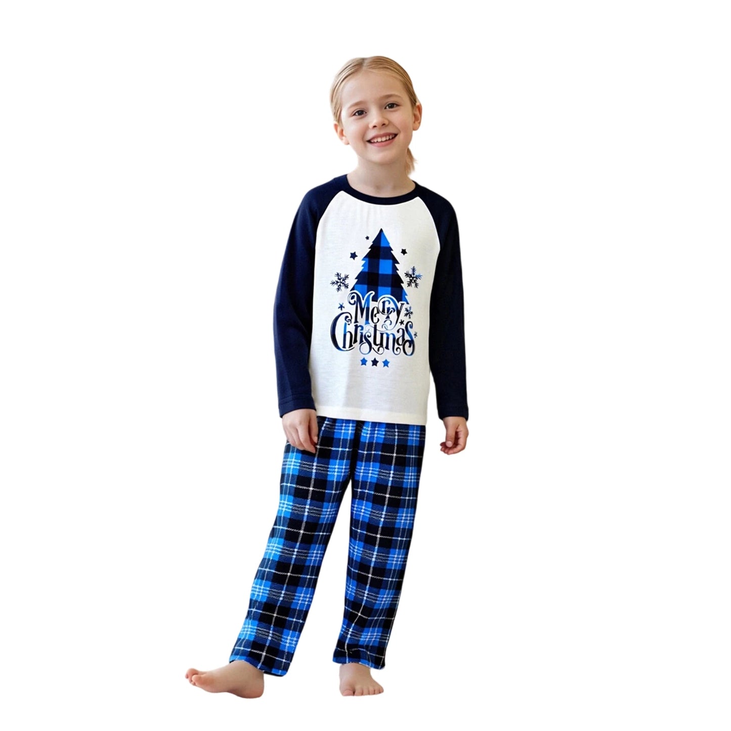 Festive Family Matching Pajamas Set with Reindeer Print