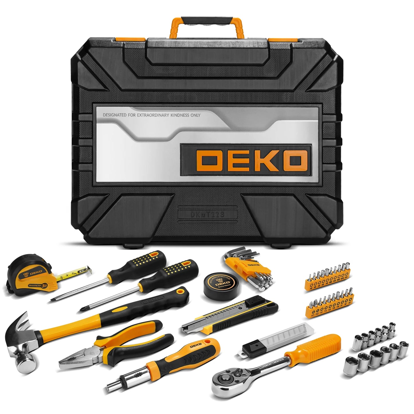 DEKO 228Pieces Socket Wrench Auto Repair Tool Combination Package