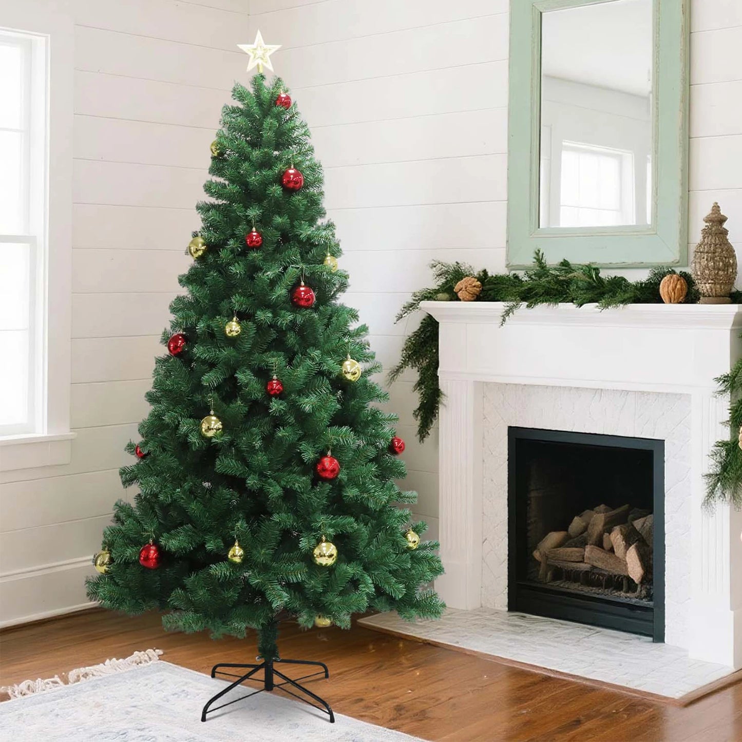 Artificial Christmas Tree with Remote Controlled Lights [6/7 ft]