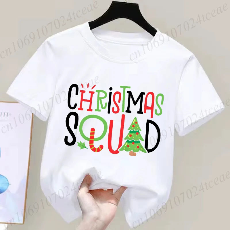 Children's Short Sleeve Christmas Themed T-shirt