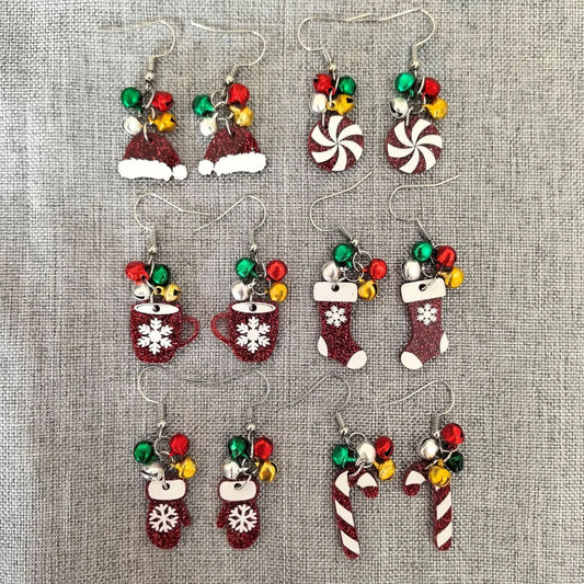 Christmas Theme Sparkling Earrings