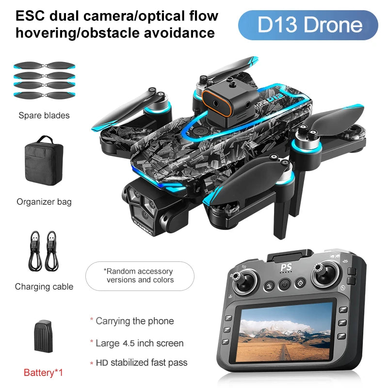 D13 Drone 4K Professional Three HD Camera with Large Screen