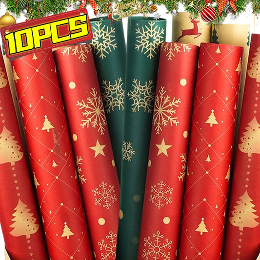Christmas Vintage Wrapping Paper 1/3/5/10 pcs