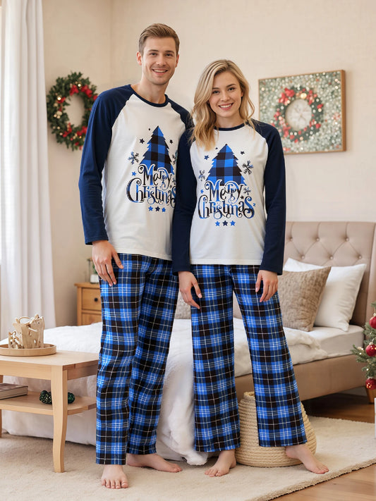 Festive Family Matching Pajamas Set with Reindeer Print