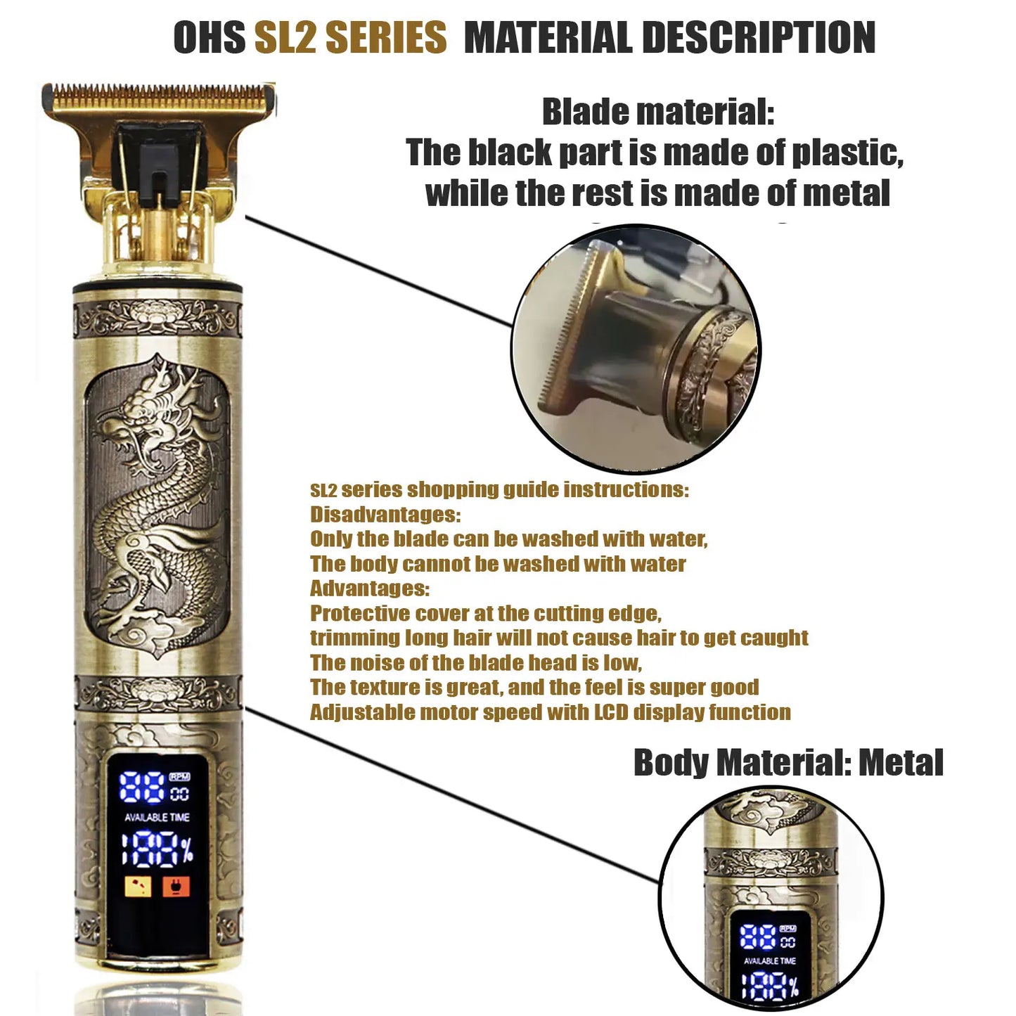 Luxurious Hair Clipper For Shaving