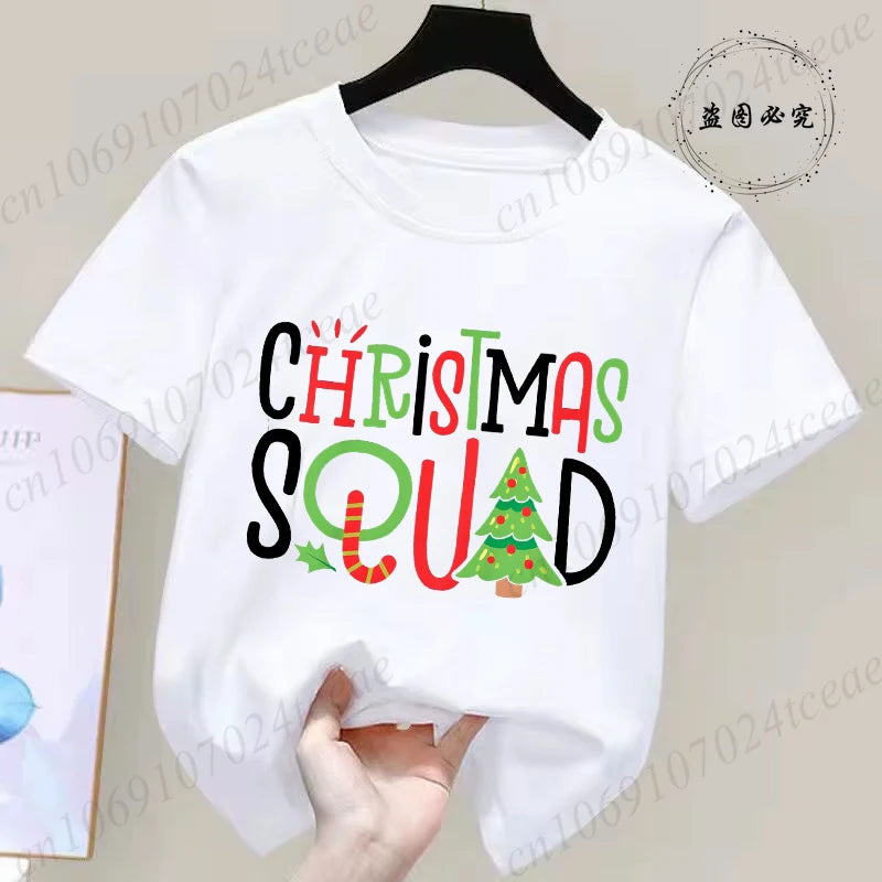 Children's Short Sleeve Christmas Themed T-shirt