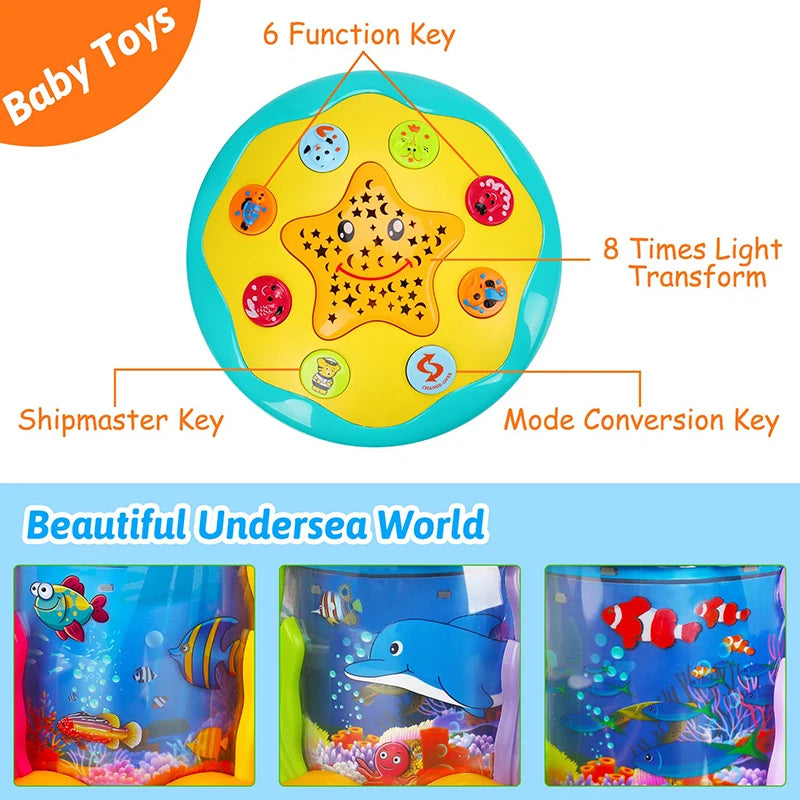 Ocean Light Rotary Projector Musical Toys 1-3yrs