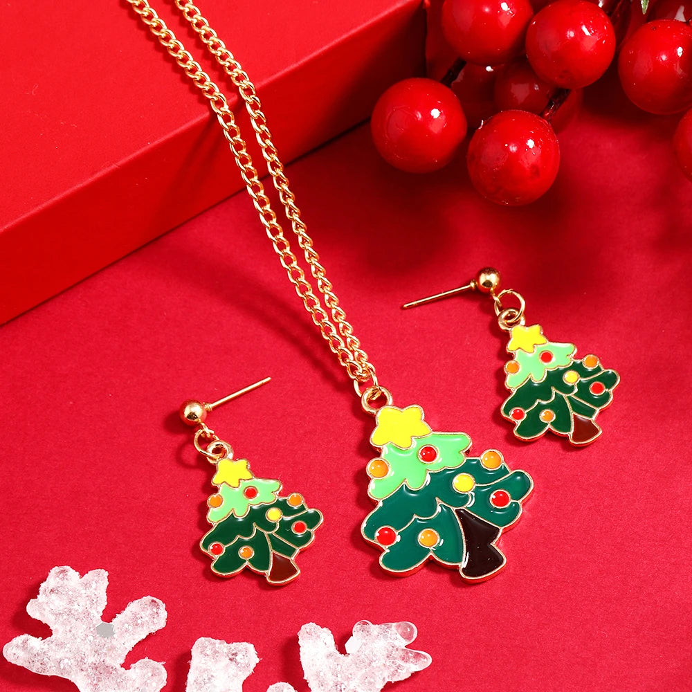 New Trendy Christmas Jewelry Set