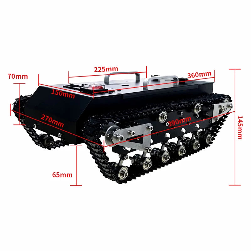 Remote Control Tank With Metal Track Shock Absorption