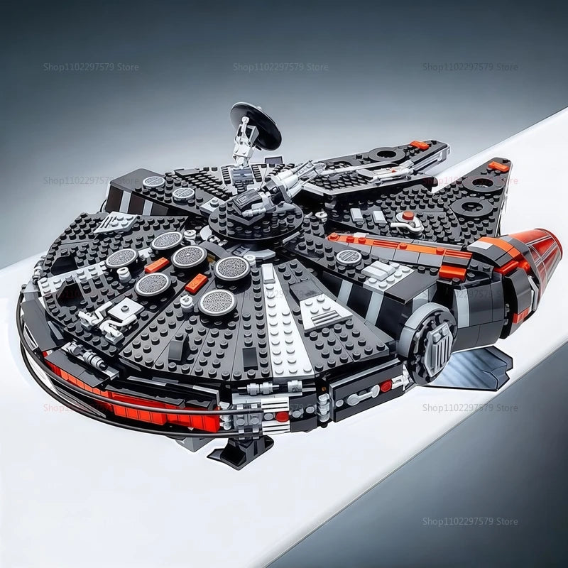Dark Falcon Star Ship Building Blocks With Creative Architecture