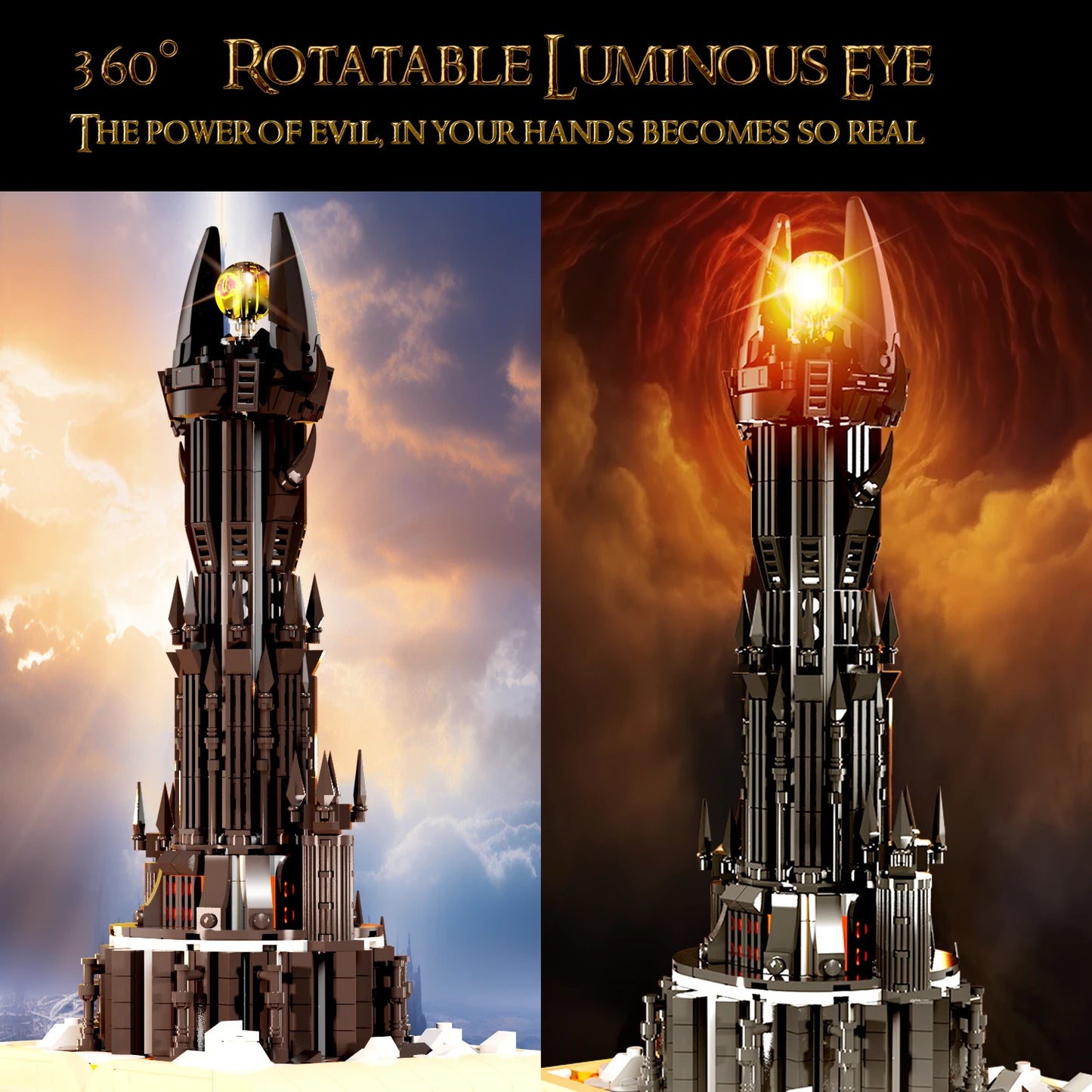 Black Tower Magic Book Building Block Castle Model