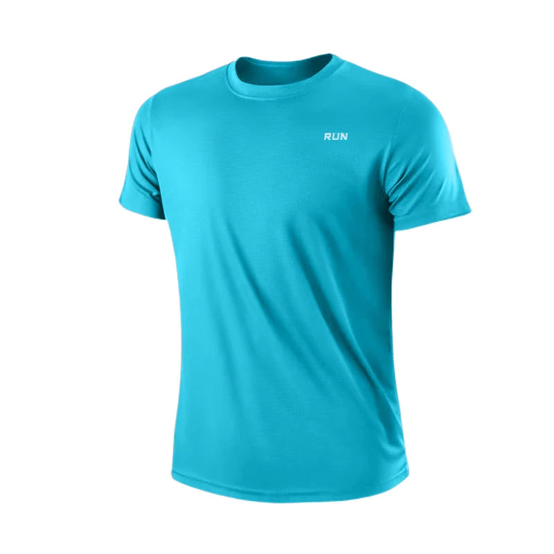 Men's Quick Dry Short Sleeve Gym Round Neck T-Shirt