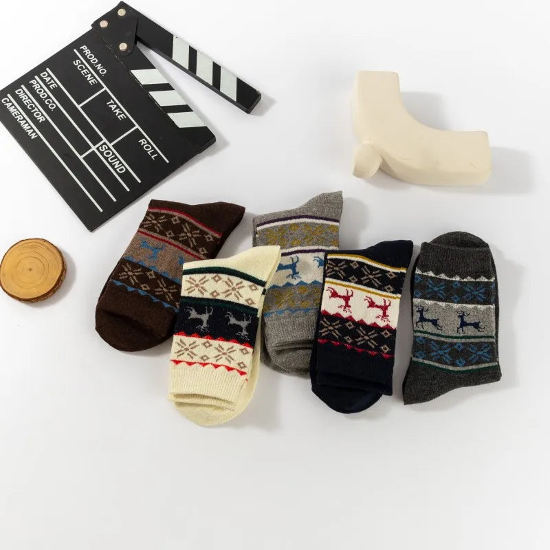 Christmas Unisex Warm Wool Socks [5pairs]