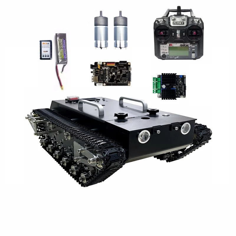 Remote Control Tank With Metal Track Shock Absorption